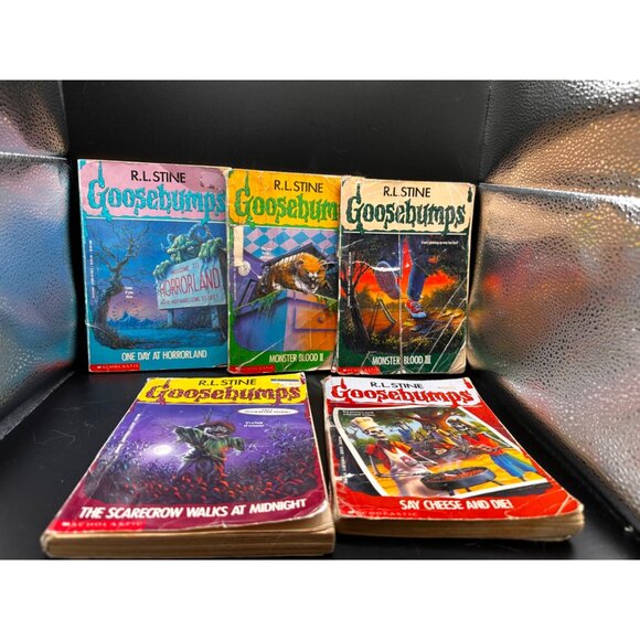 Goosebumps R.L. Stine Lot 5 Books #16 #18 #20 #22 #29 Horrorland Monster Blood - Picture 1 of 16